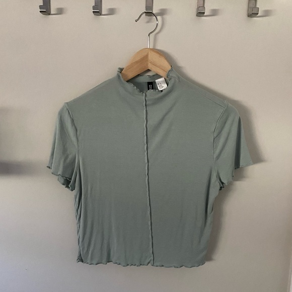 Light Green Ruffled Shirt - Picture 1 of 4